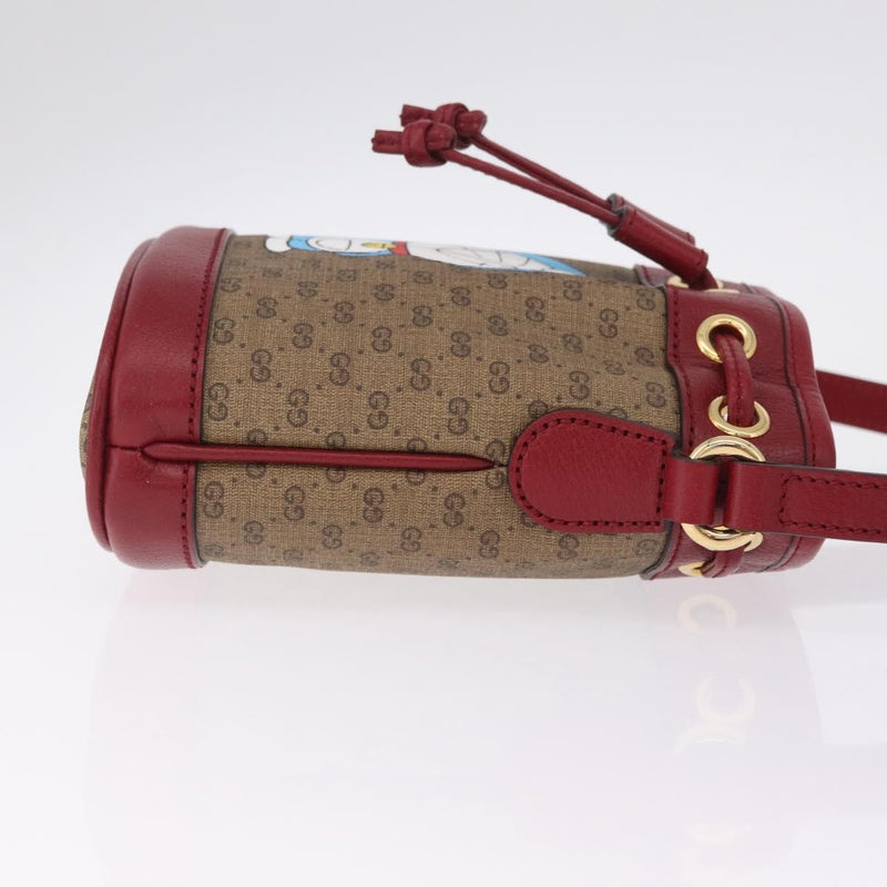Gucci Doraemon Bucket Printed Mini Gg Coated Canvas Beige Bag