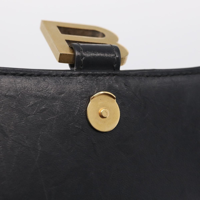 Balenciaga Graffiti Hourglass Top Handle Leather Black Bag
