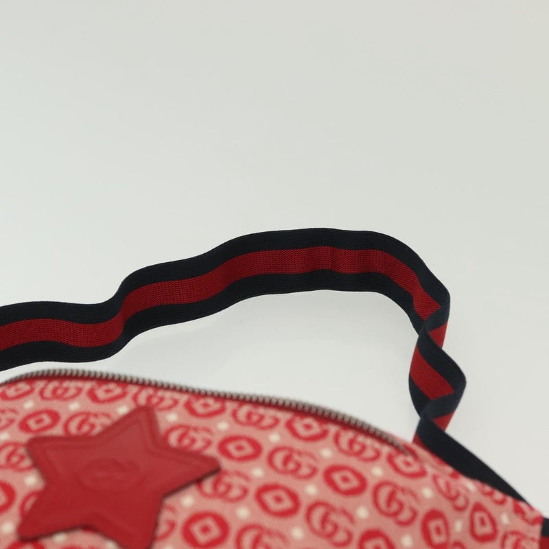 Gucci Childrens Belt Printed Gg Coated Canvas Red Bag