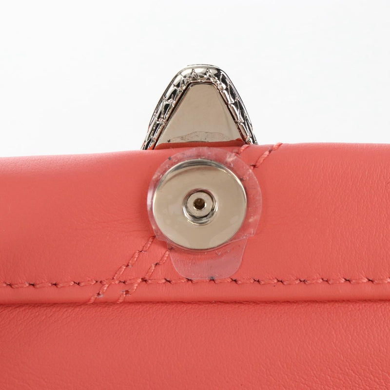 Bvlgari Serpenti Cabochon Diagonal Quilted Leather Pink Bag
