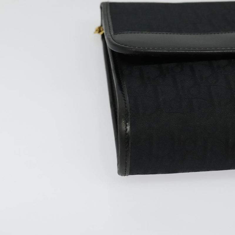 Christian Dior Vintage Trotteur Chain Canvas Black Bag