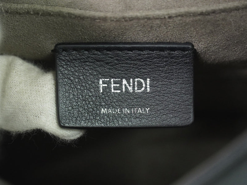Fendi Kan I F Leather Black Bag