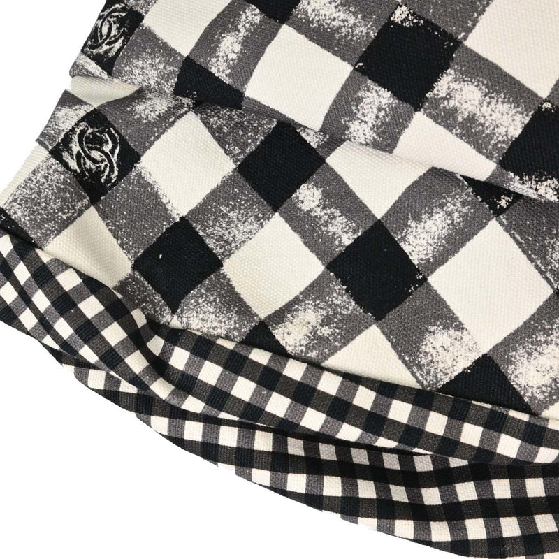 Chanel Weekender Gingham Print Canvas Black Bag