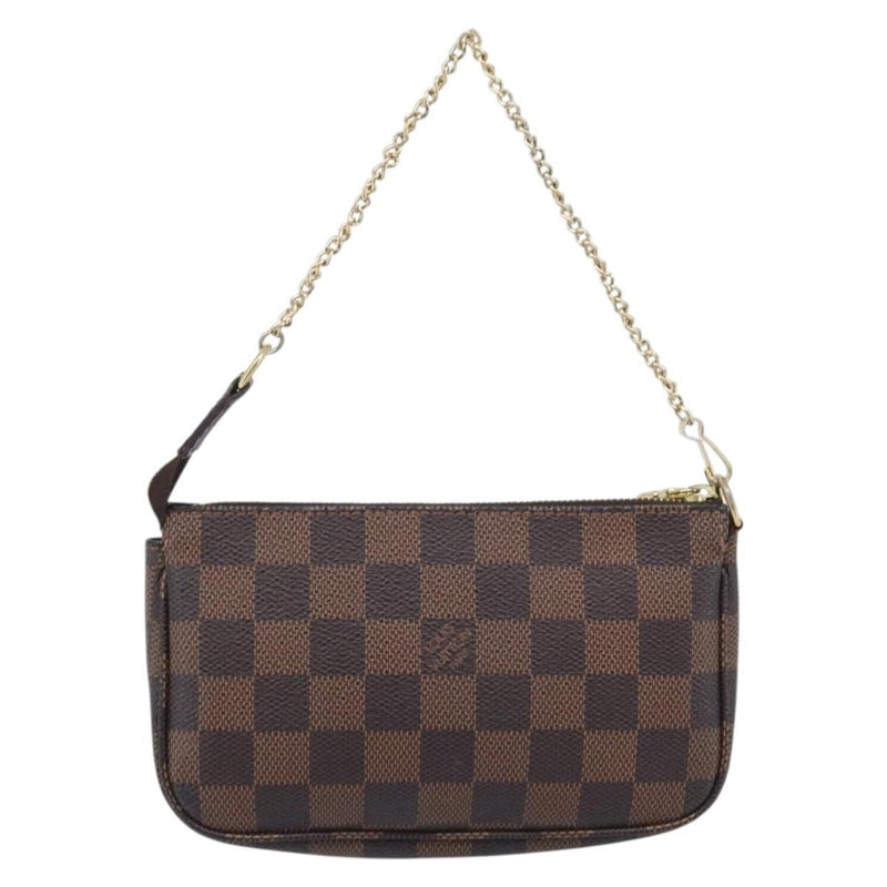 Louis Vuitton Pochette Accessoires Damier Ebene Brown Canvas Bag