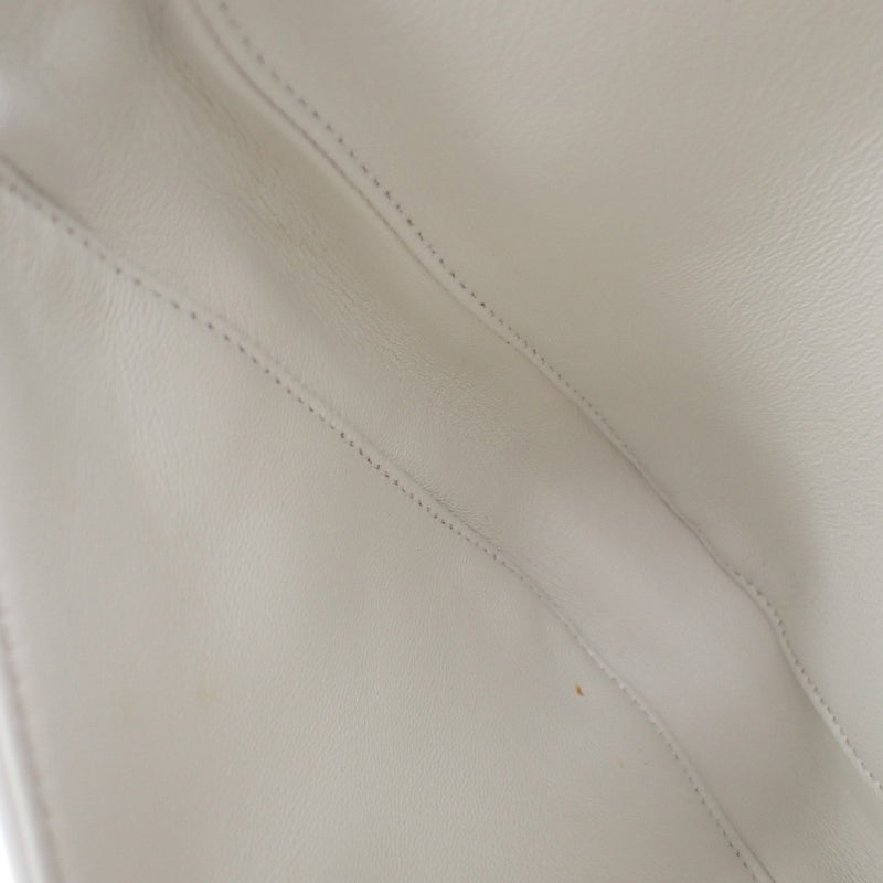 Celine Triangle Leather White Bag
