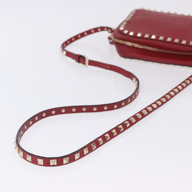 Valentino Garavani Rockstud Camera Leather Red Bag