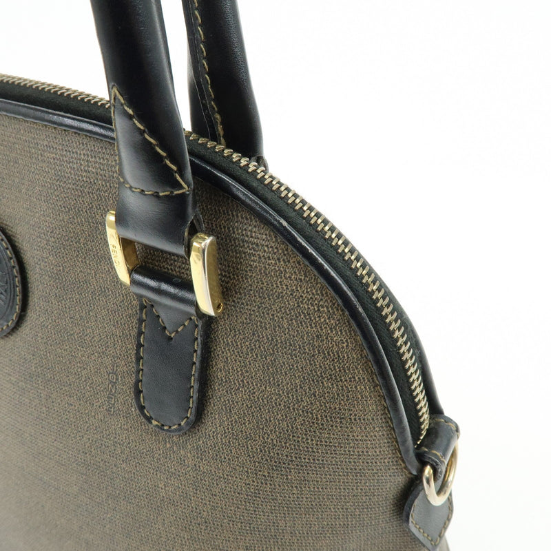 Fendi Vintage Dome Satchel Leather Brown