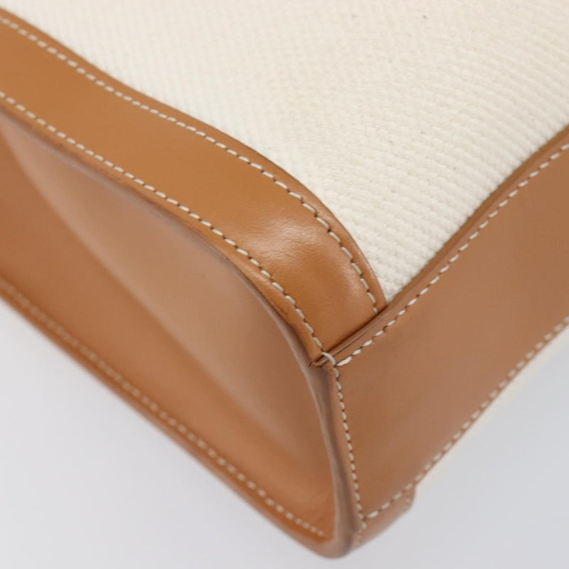 Celine Vertical Cabas Canvas With Leather Beige Bag