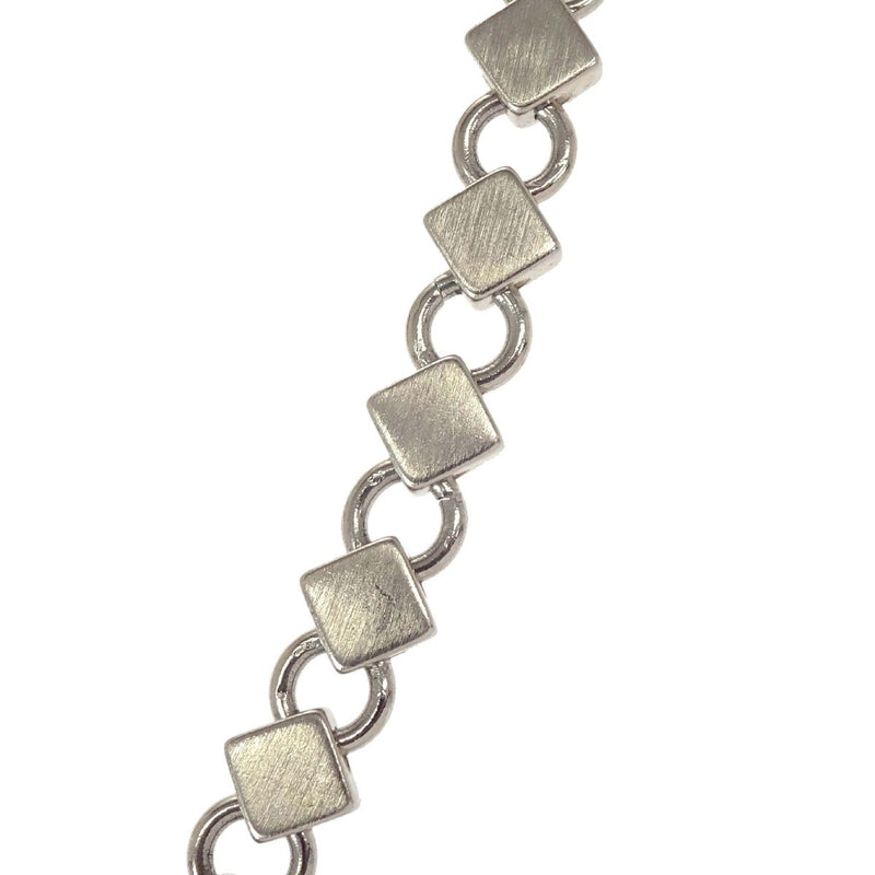 Chanel Logo Charm Chain Belt Metal Silver Silver_plated