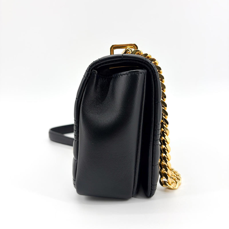 Burberry Lola Bum Quilted Lambskin Black Leather Bag