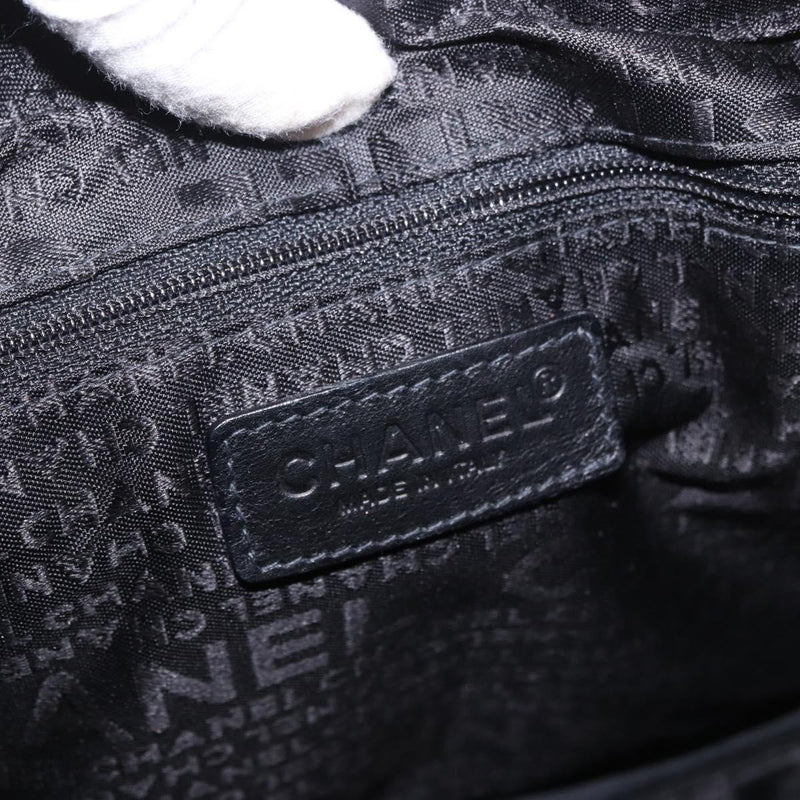 Chanel Square Stitch Boston Quilted Nylon Black Bag