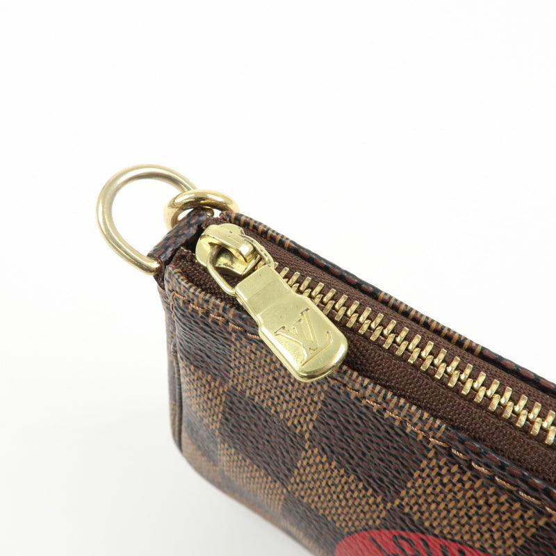 Louis Vuitton Pochette Accessoires Limited Edition Damier Brown Canvas Bag