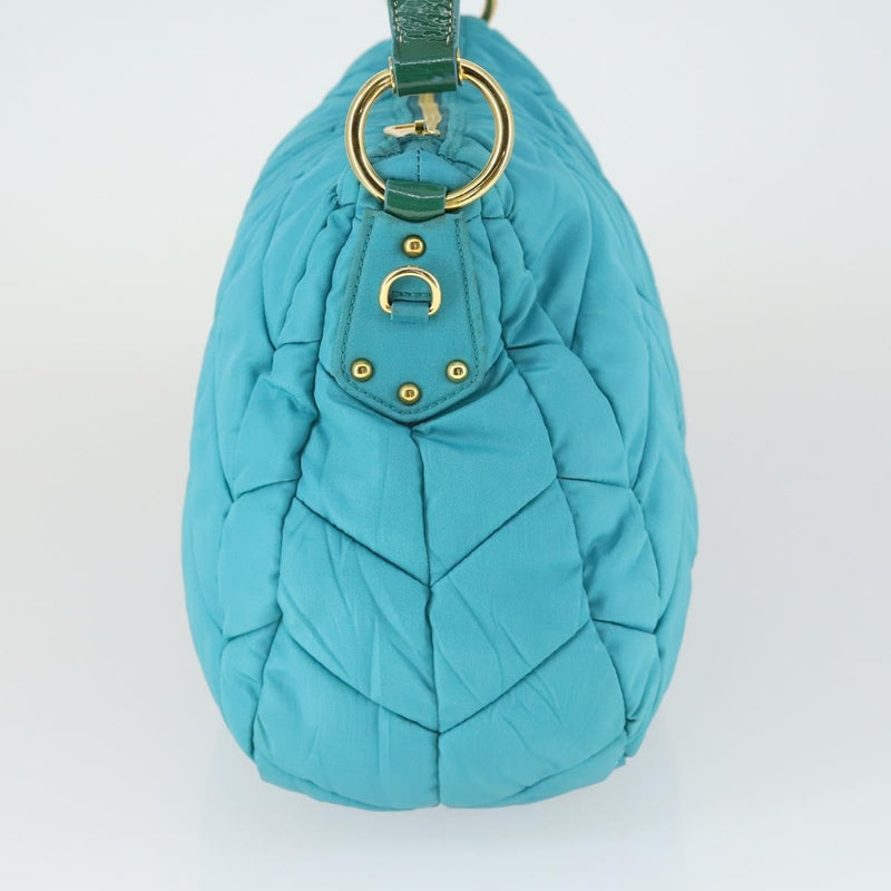 Prada Zip Hobo Chevron Tessuto Blue Nylon