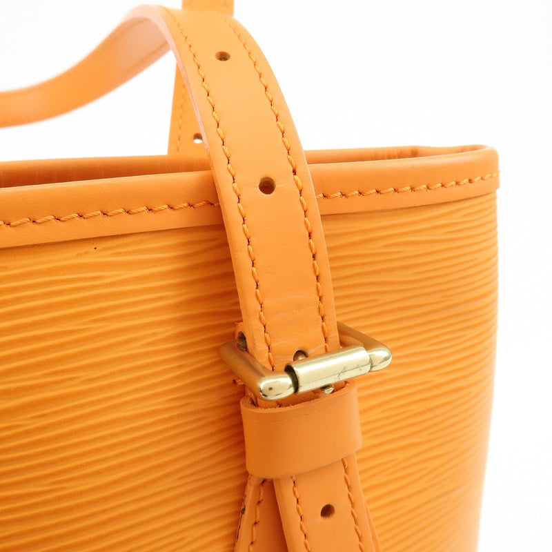Louis Vuitton Petit Bucket Epi Leather Orange Bag