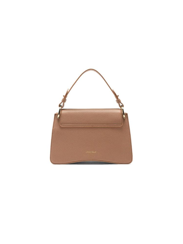 Coccinelle C-Me Shoulder Bag — Taupe Grained Leather