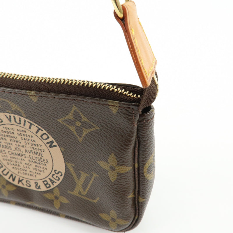 Louis Vuitton Pochette Accessoires Limited Edition Monogram Canvas Brown Bag
