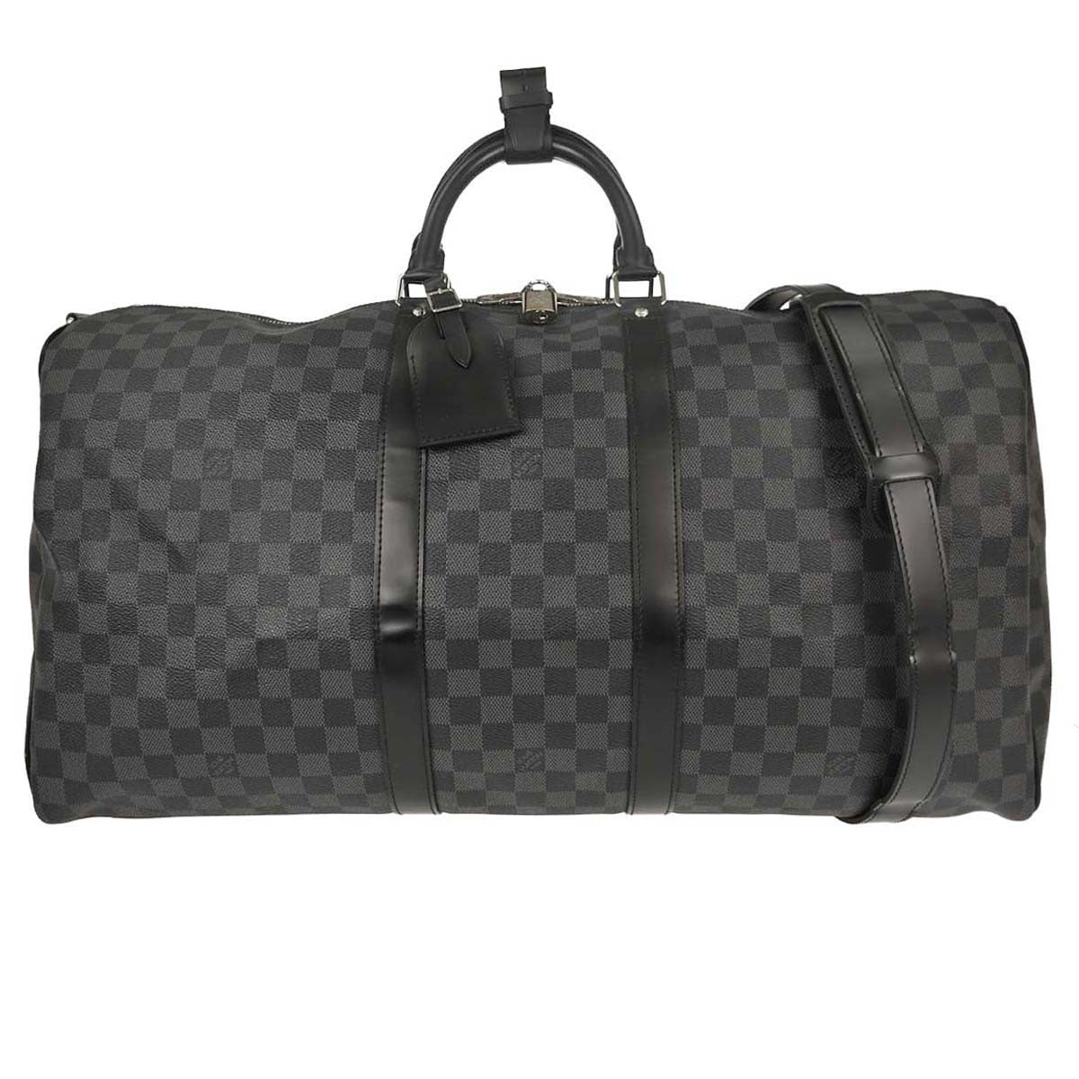 Louis Vuitton Keepall Bandouliere Damier Graphite Gray Canvas Bag