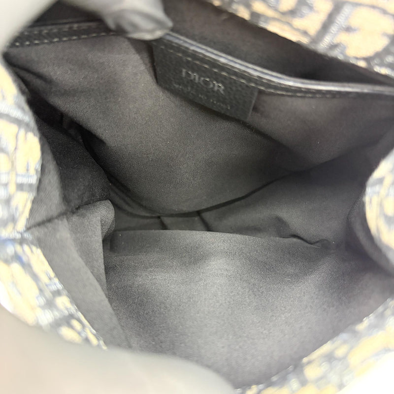 Christian Dior Saddle Oblique Canvas Beige Bag