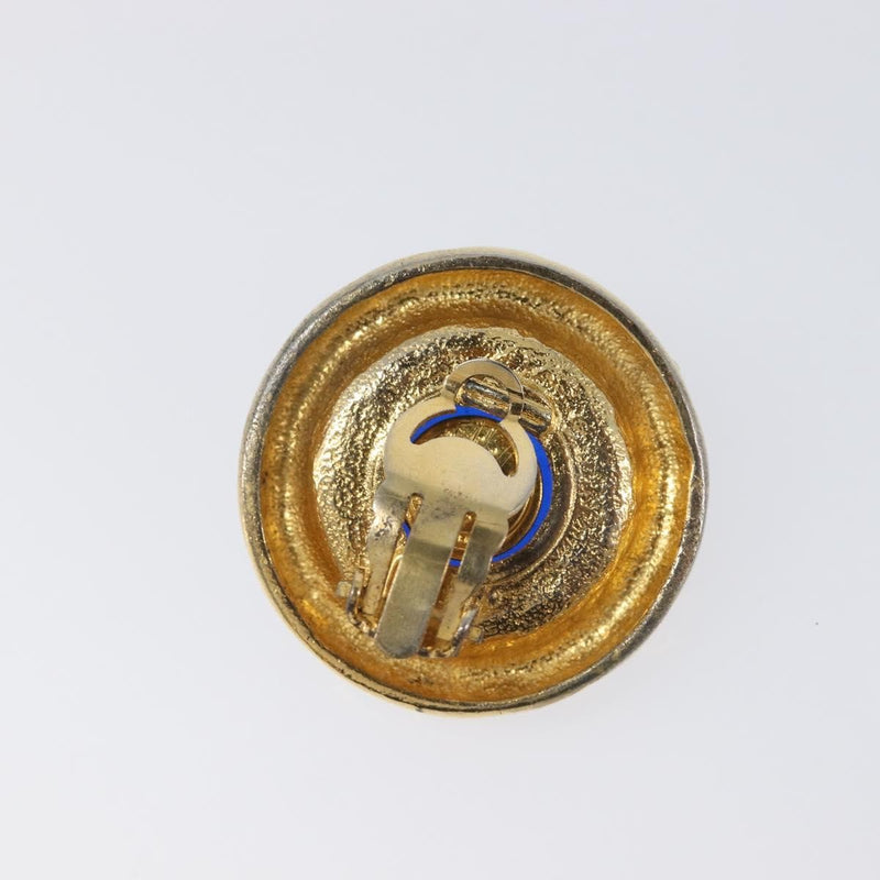 Chanel Vintage Round Clip-On Metal Gold Bijoux