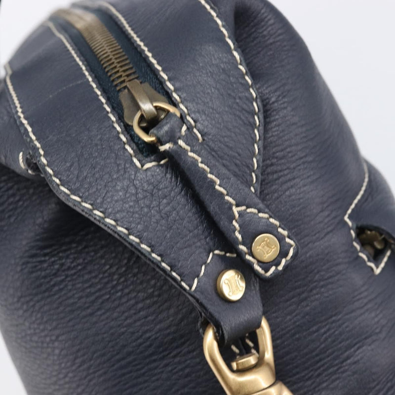Celine Top Handle Leather Black Bag