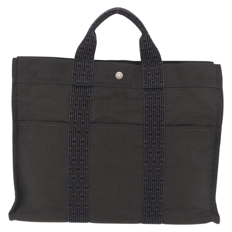 Hermes Fourre-Tout Herline Gray Canvas Bag
