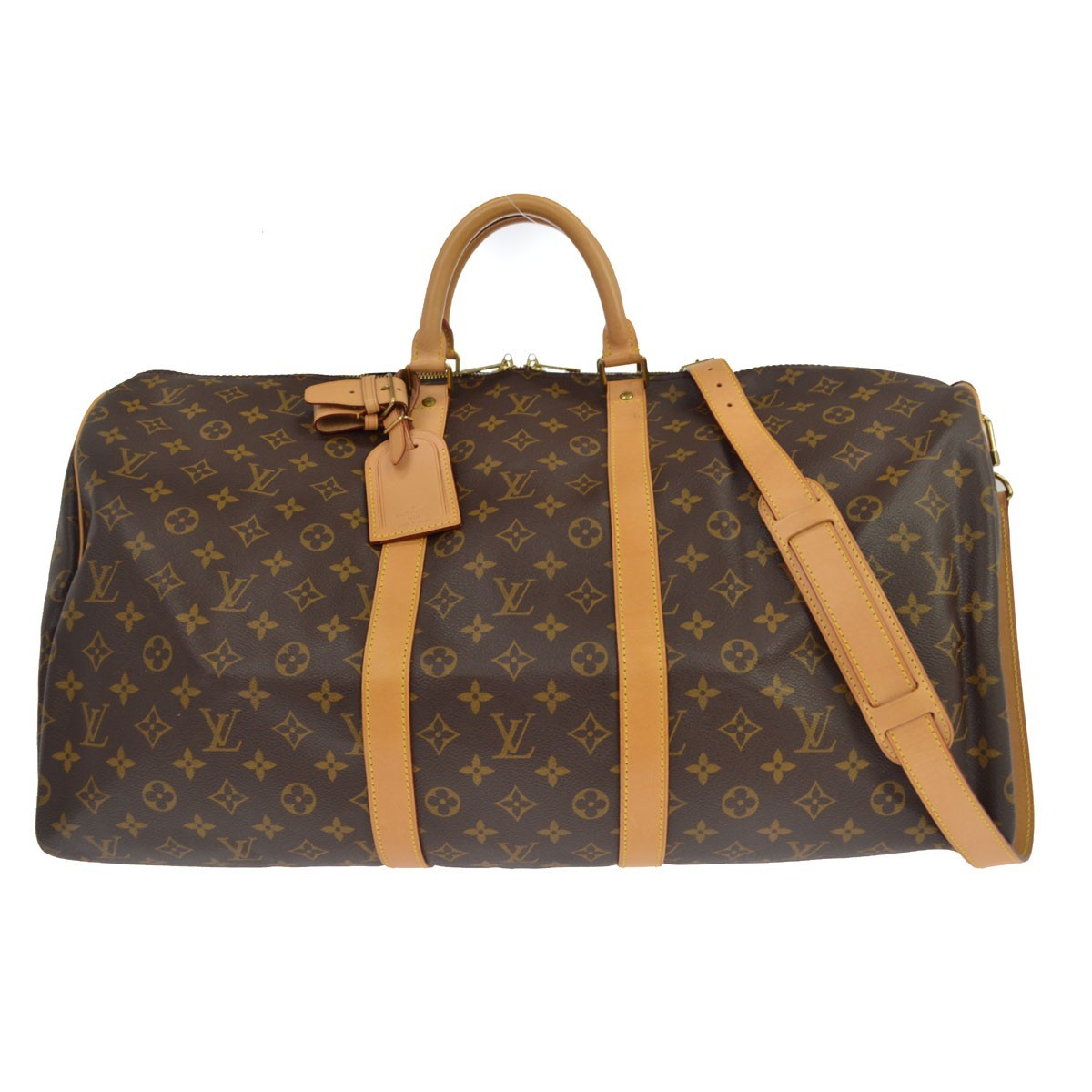 Louis Vuitton Keepall Bandouliere Monogram Canvas Brown Bag