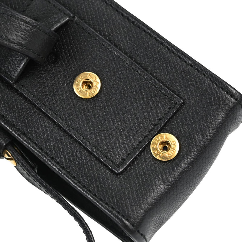Chanel Cigarette Case Caviar Black Leather Bag