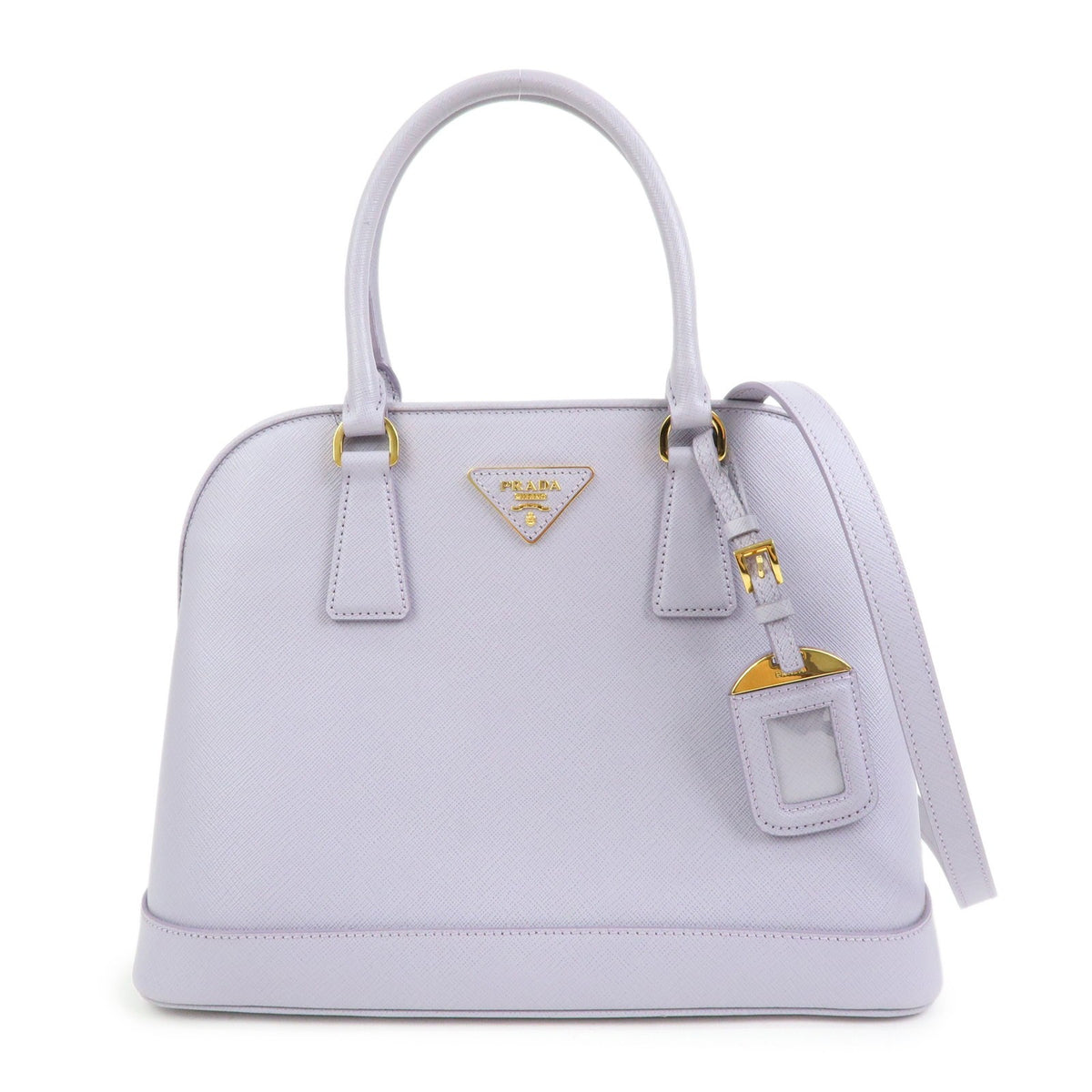 Prada Open Promenade Saffiano Leather Purple Bag