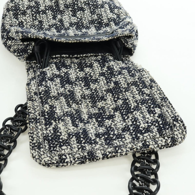 Chanel Camellia Messenger Tweed Black