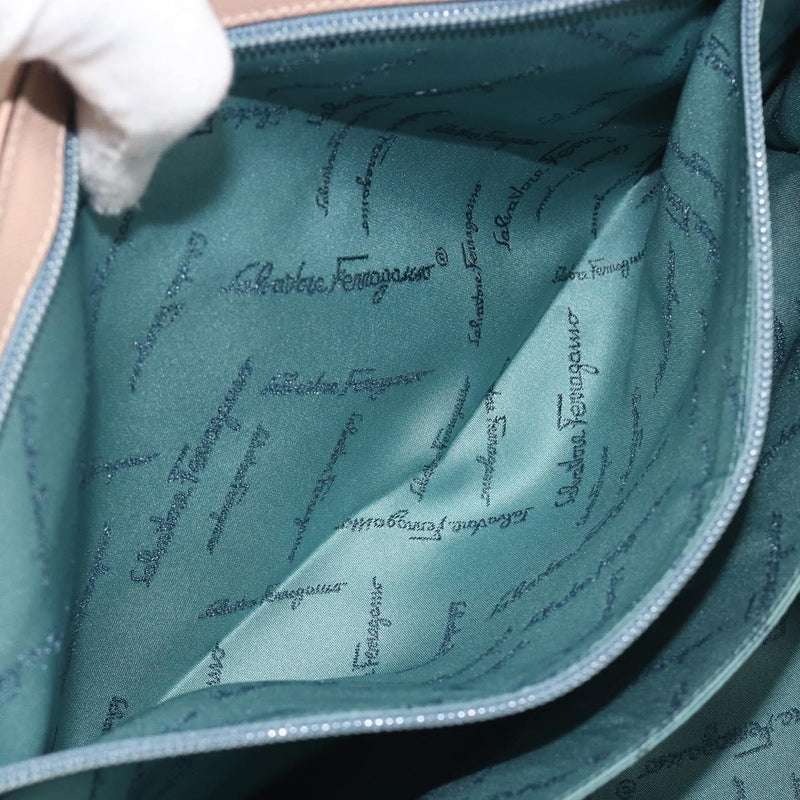 Salvatore Ferragamo Gancini Leather Beige Bag
