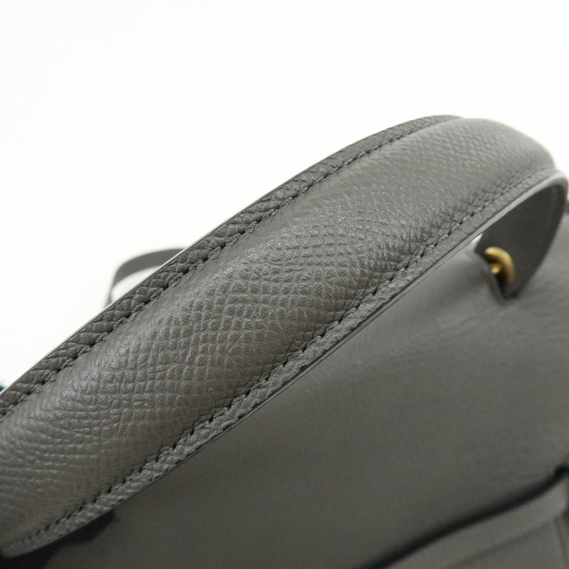 Celine Belt Textured Leather Gray Calfskin Bag