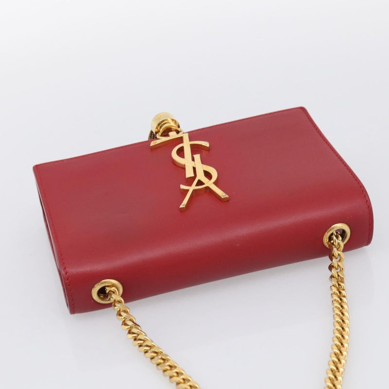 Saint Laurent Classic Monogram Leather Red Bag