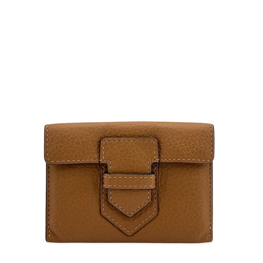 Delvaux Brillant Card Case Leather Brown Accessory