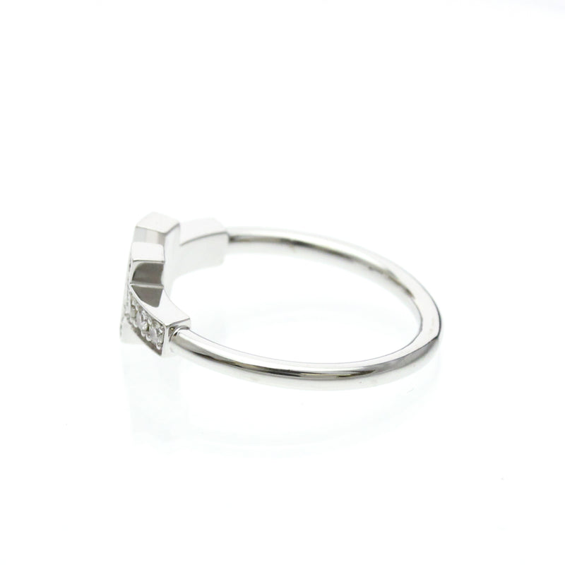 Tiffany & Co. T Wire 18k White Gold With Diamonds Silver White_gold Bijoux