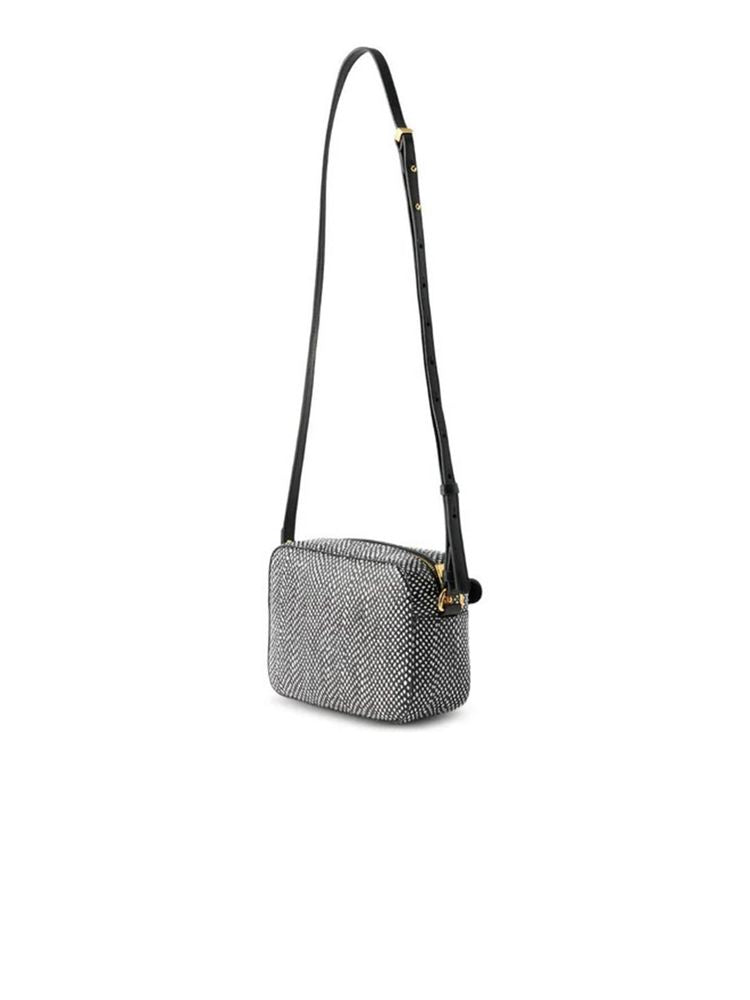 Coccinelle Printed Elaphe Calf Leather Shoulder Bag — Black Split