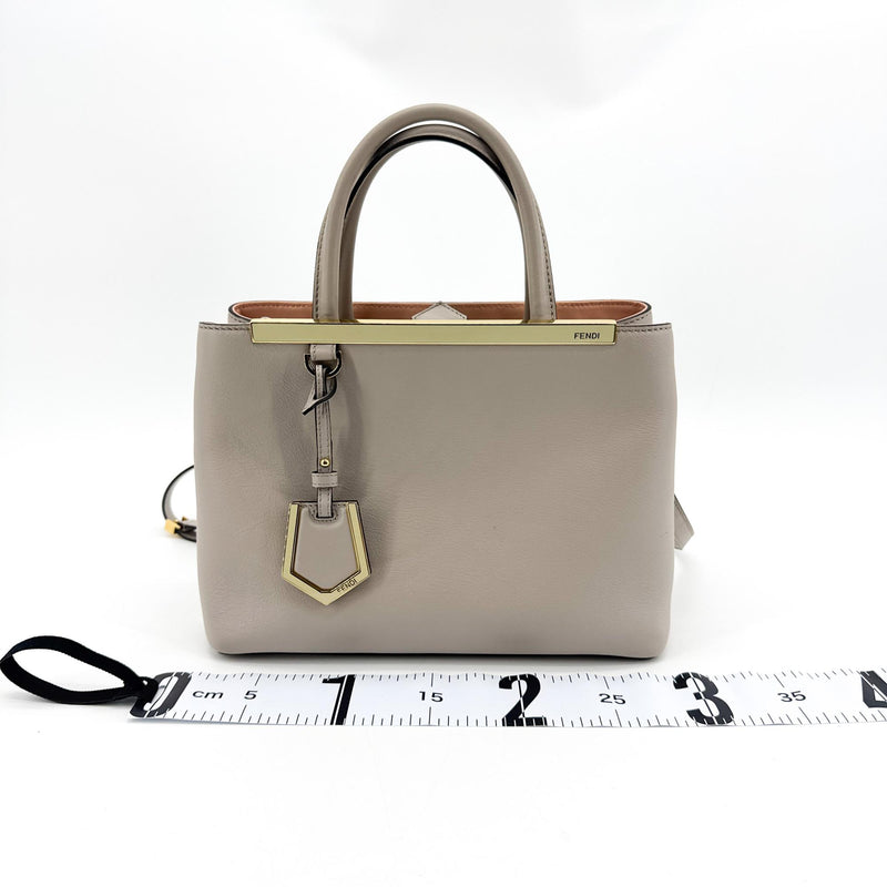 Fendi 2jours Leather Gray Bag