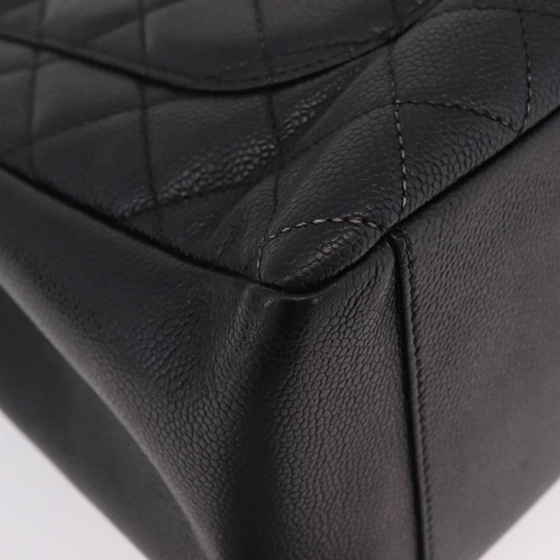 Chanel Grand Shopping Quilted Caviar Black Leather Bag