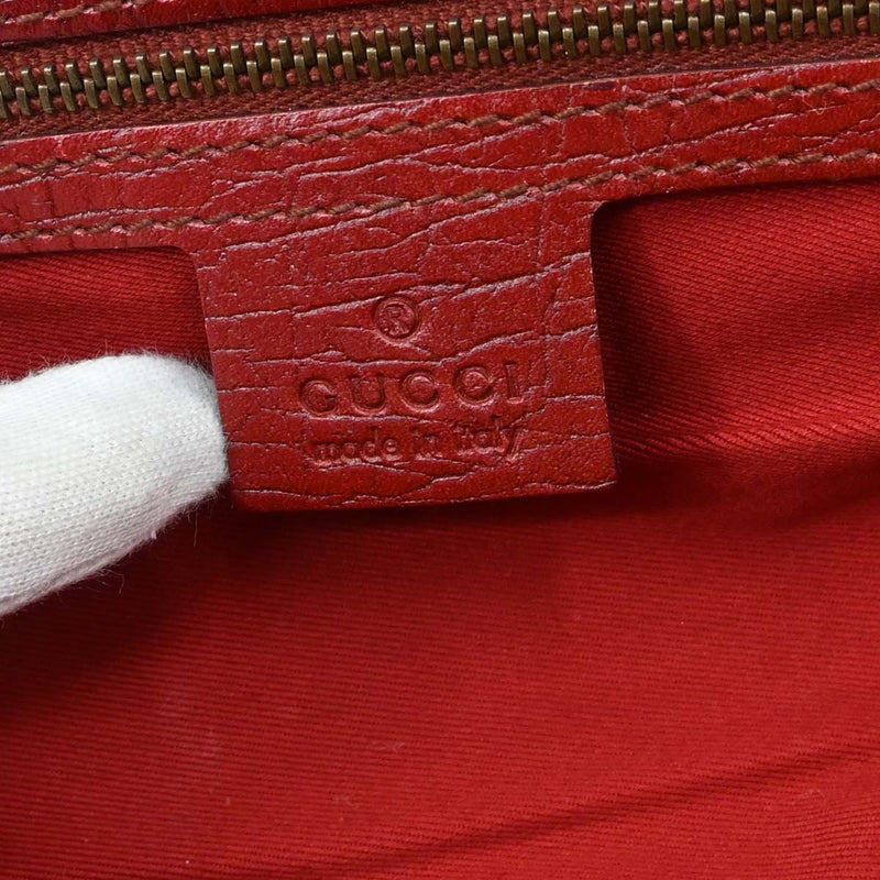 Gucci Horsebit Bracket Gg Canvas Red Bag