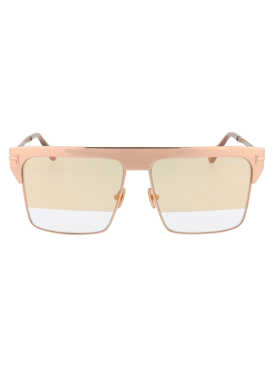 Tom Ford Gold-Plated Metal Sunglasses — Gold
