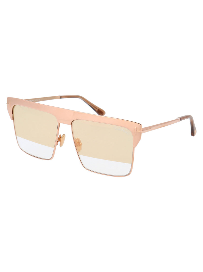 Tom Ford Gold-Plated Metal Sunglasses — Gold