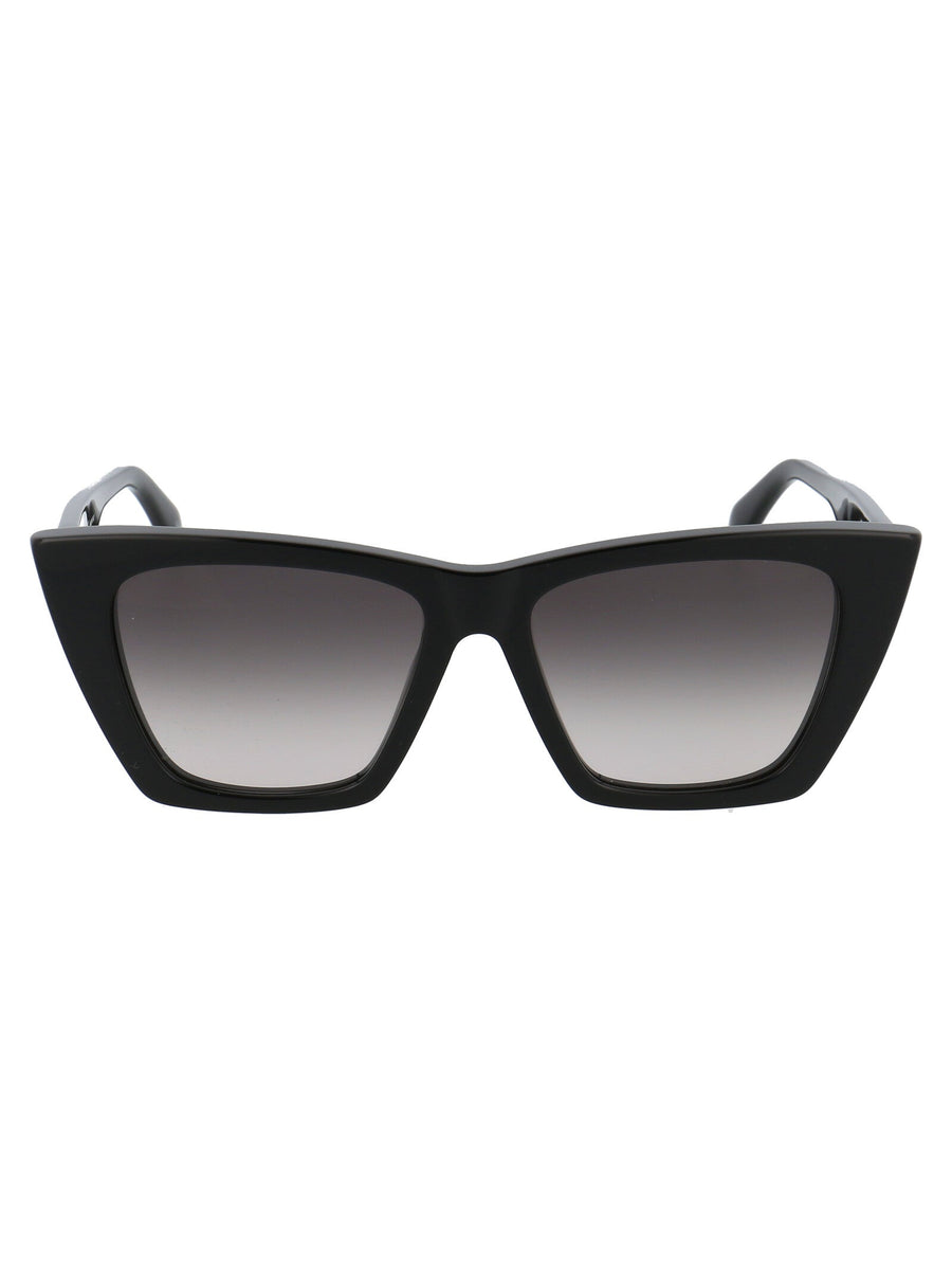 Alexander Mcqueen Am0299s Gradient Lens Sunglasses — Black Acetate