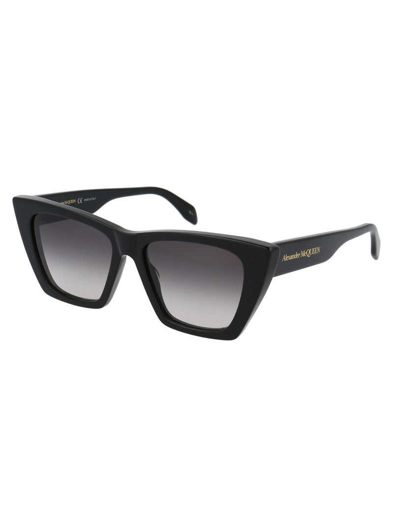 Alexander Mcqueen Am0299s Gradient Lens Sunglasses — Black Acetate