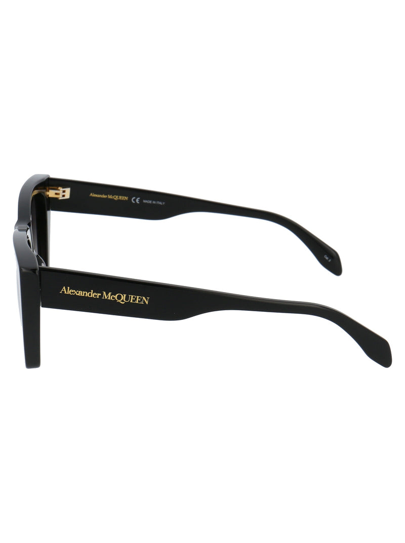 Alexander Mcqueen Am0299s Gradient Lens Sunglasses — Black Acetate