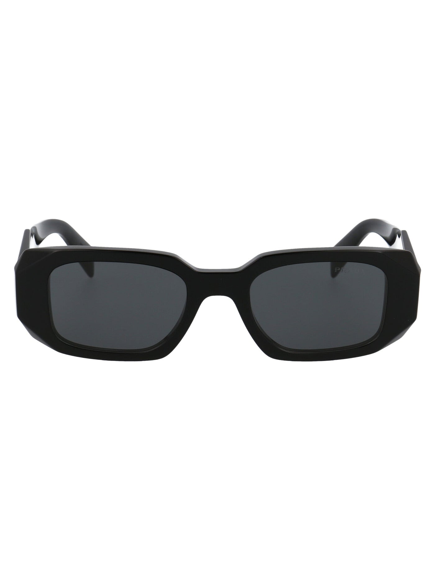 Prada 0pr Bold Geometric Acetate Sunglasses — Black