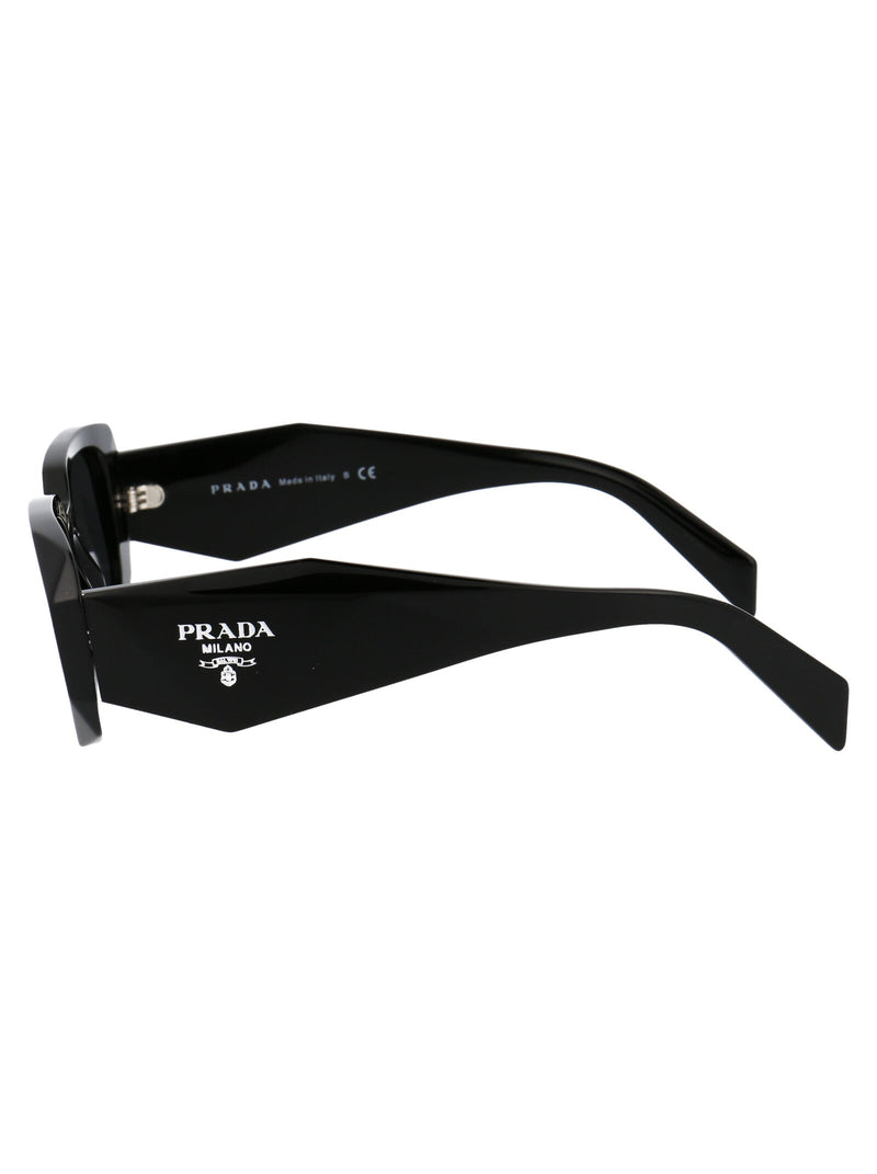 Prada 0pr Bold Geometric Acetate Sunglasses — Black
