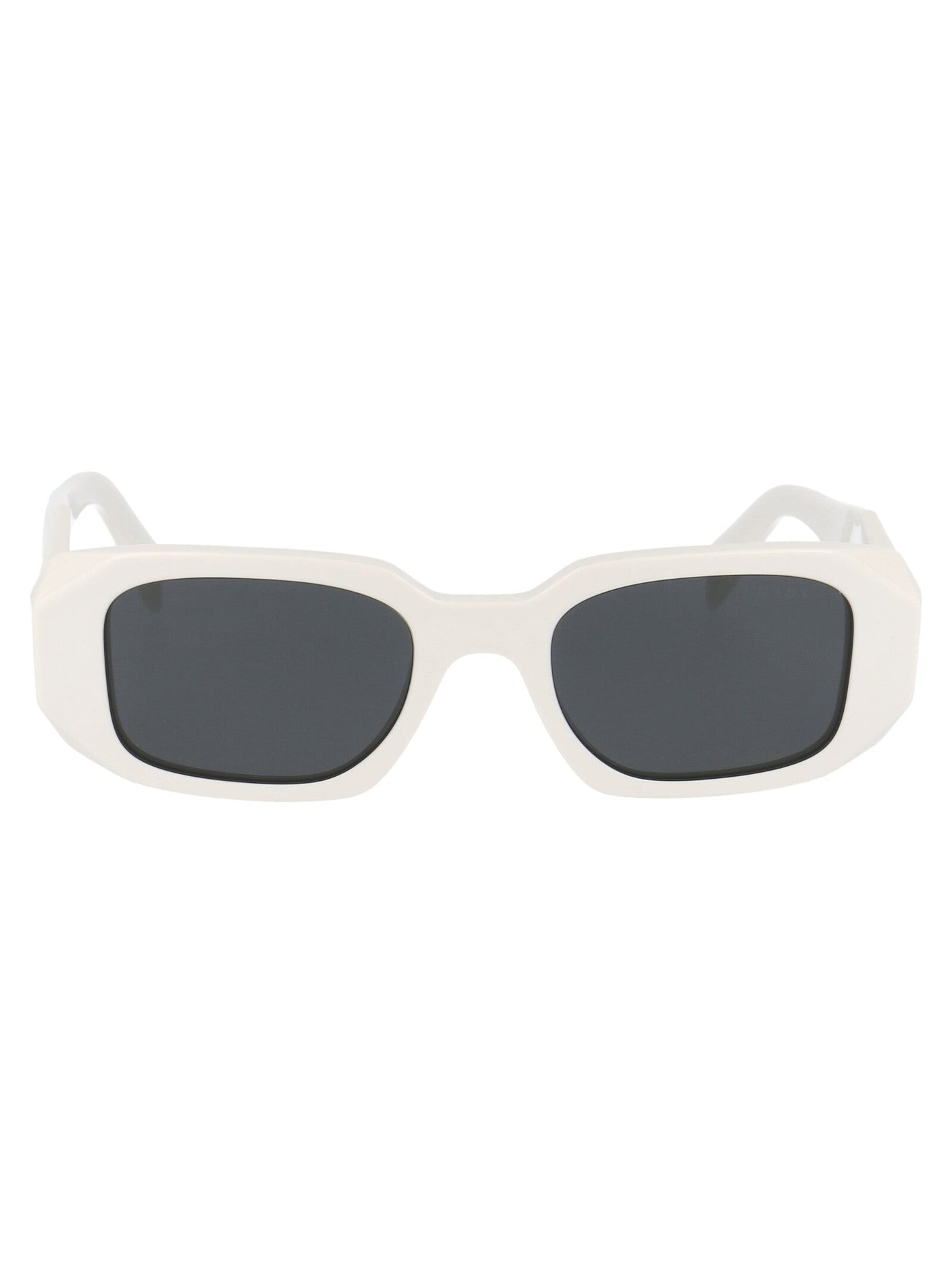 Prada 0pr Dark Lens Sunglasses — White Acetate