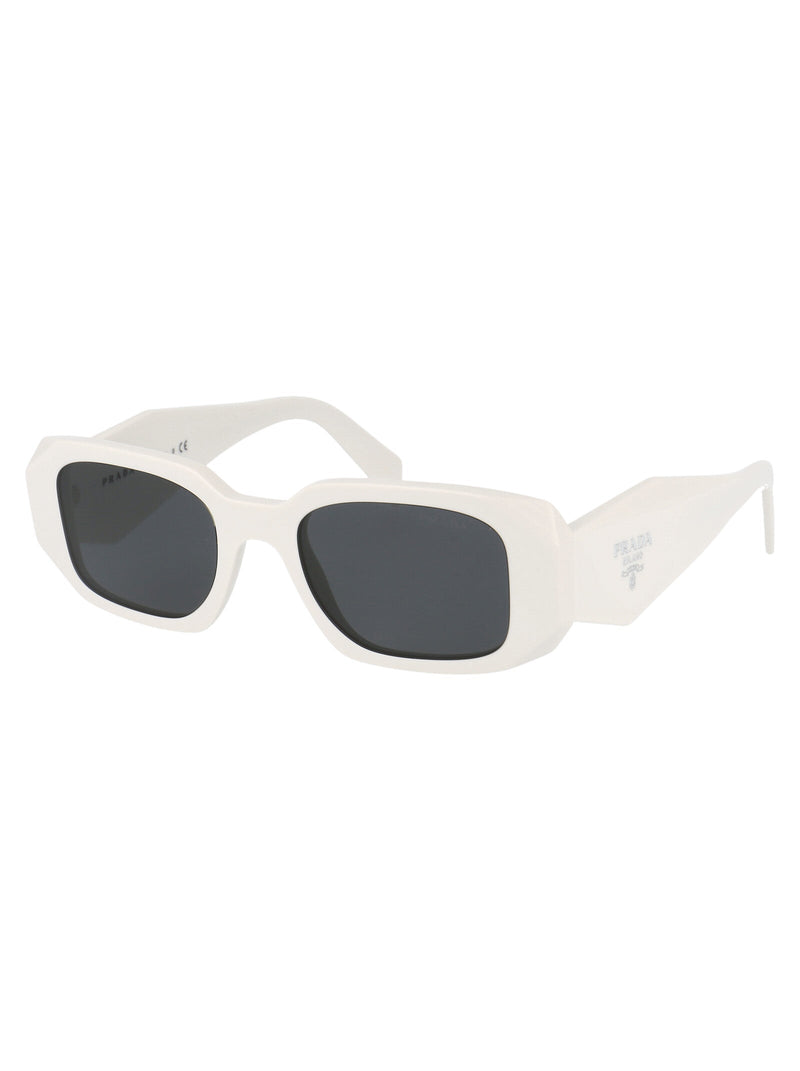 Prada 0pr Dark Lens Sunglasses — White Acetate