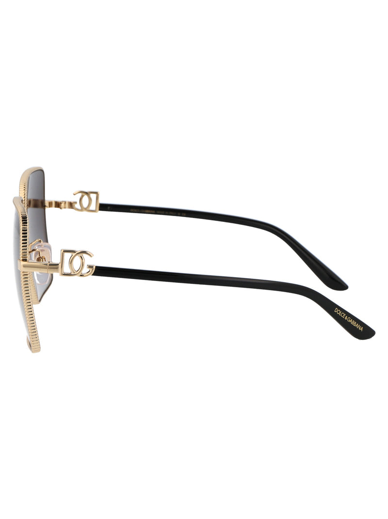 Dolce & Gabbana 0dg2279 Gold Metal Square Sunglasses —