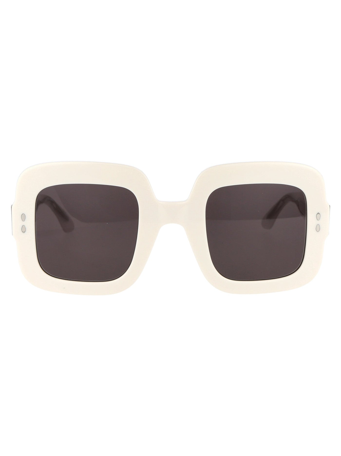 Isabel Marant Square Acetate Frame Sunglasses — Ivory