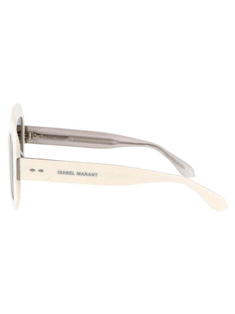 Isabel Marant Square Acetate Frame Sunglasses — Ivory